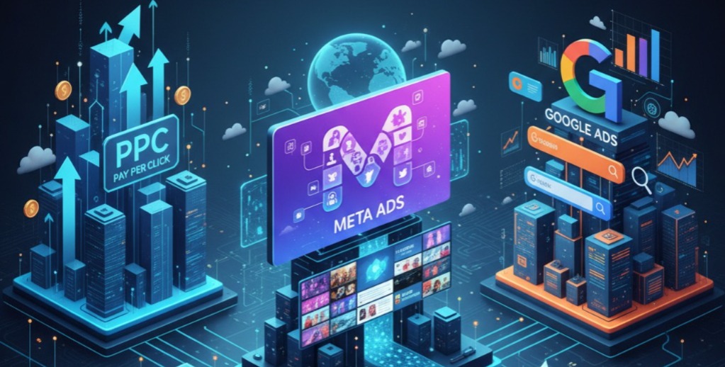 google ads. meta ads. pay per click